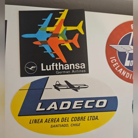 Airline Luggage Decals Original Antique x 40 - Picture 6 of 11